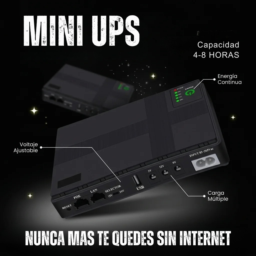 Mini ups - Bateria de respaldo para router