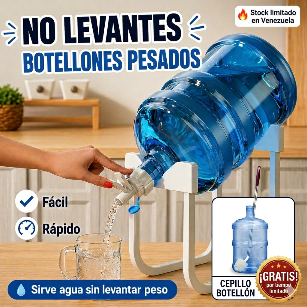 Soporte para botellon de agua + Cepillo GRATIS